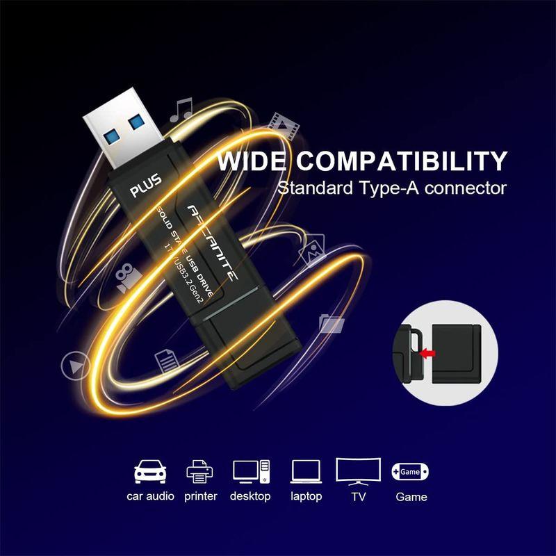 ARCANITE PLUS, 1TB 外付SSD (USBメモリ) USB 3.2 Gen2 UASP