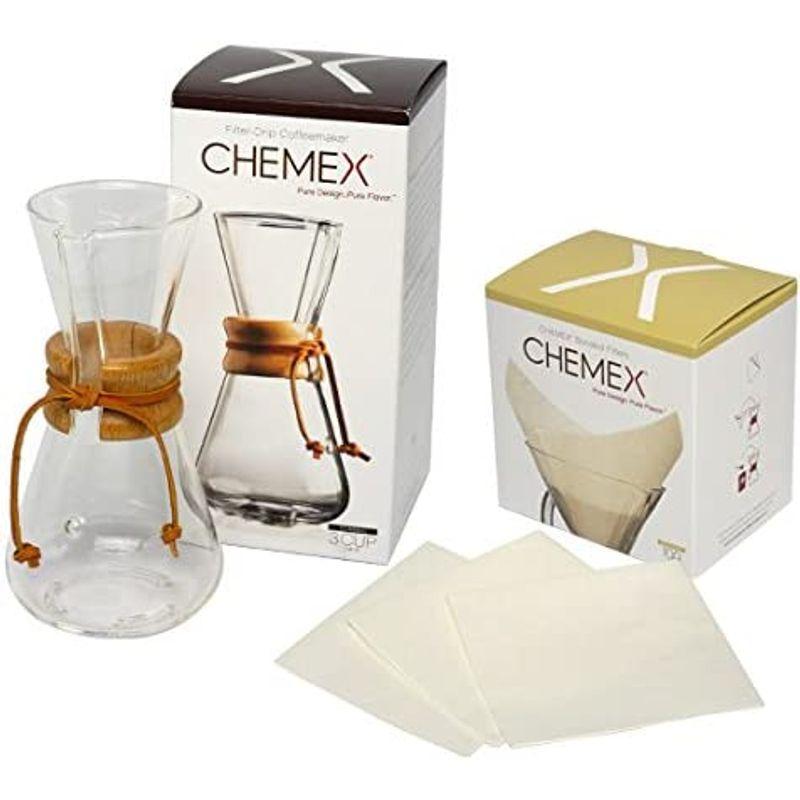 最大10%OFFクーポン ケメックス Chemex コーヒーメーカー フィルターペーパー 6カップ用 ナチュラル 無漂白タイプ 100枚入 濾紙  FSU-100