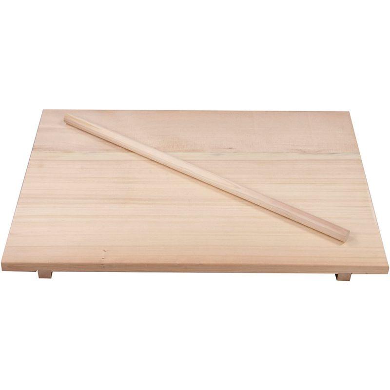 使い勝手の良い】 光大産業 万能のし板(めん棒70cm付) 赤松材使用 調理器具