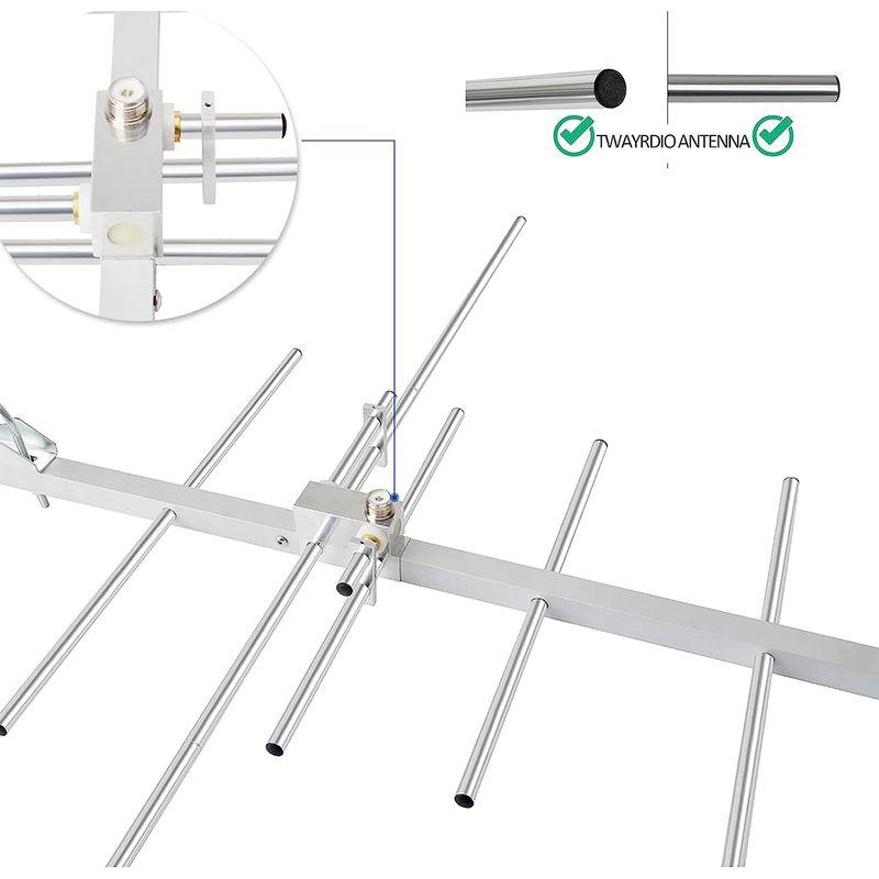 TWAYRDIO 144/430MHz デュアルバンド 八木アンテナ 8エレメント 室外 ハイゲイン 高利得 アンテナ TW-YG08UV 144/430MHz デュアルバンド 八木アンテナ 8エレメント 室外 ハイゲイン 高利得 アンテナ TW YG08UV