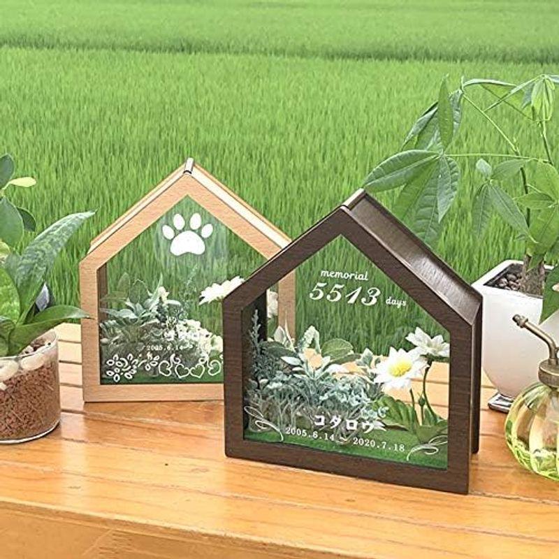 ペットメモリアルハウス リース フォトフレーム ペット仏具 (ナチュラル) リース フォトフレーム ペット仏具 ナチュラル 西暦