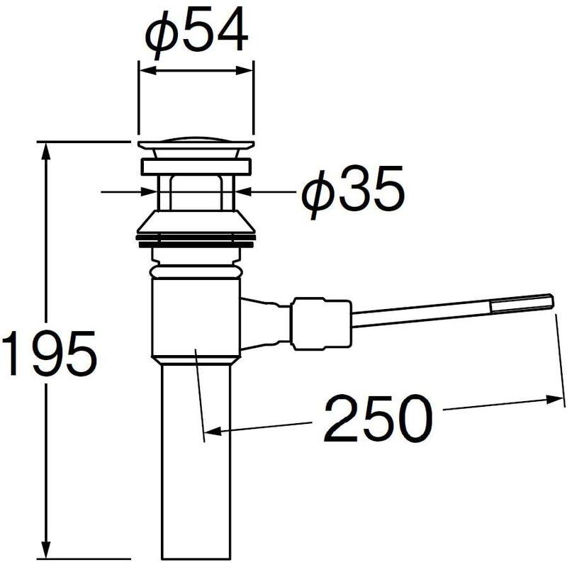 SANEI(旧社名:三栄水栓製作所)　ポップアップ排水栓上部　H700-X250-32