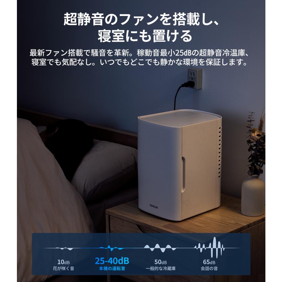新品未開封　EENOUR 6L 冷温庫 ミニ冷蔵庫　グレー EENOUR 小型冷蔵庫 冷温庫 日本製冷却シート EENOUR 6L 保冷 保温 ミニ