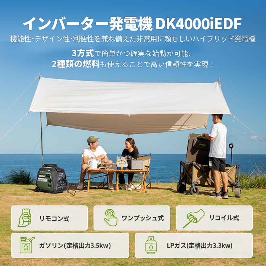 EENOUR 超P祭延長セール インバーター発電機 定格3500W LPガス