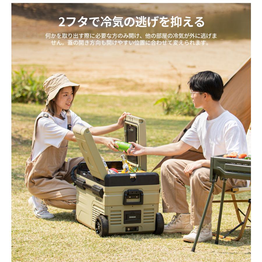 EENOUR ポータブル冷蔵庫 冷凍庫 35L 45L 55L 冷蔵庫 2ドア 1人暮らし