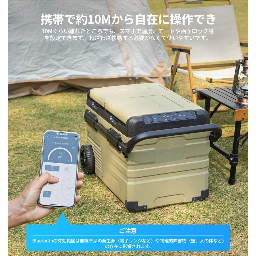 車載冷蔵庫 35L♥2室温度独立制御 ポータブル冷蔵庫 静音 車中泊 キャンプに EENOUR ポータブル冷蔵庫 車載冷蔵庫 35L 2室 急速冷凍 2ドア