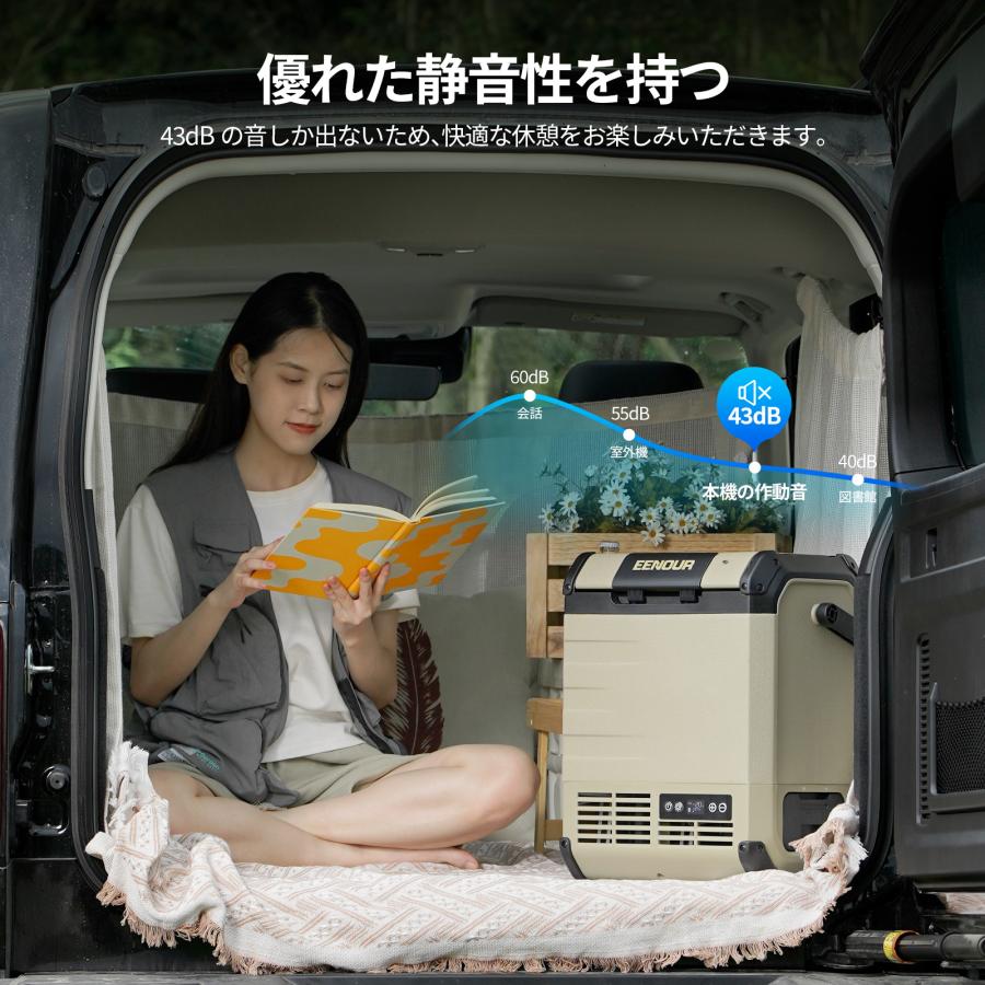 EENOUR ポータブル冷蔵庫 車載冷蔵庫 10L バッテリー内蔵可能 -20℃〜10