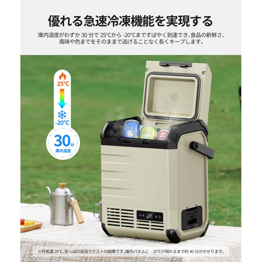 EENOUR ポータブル冷蔵庫 車載冷蔵庫 10L バッテリー内蔵可能 -20℃〜10