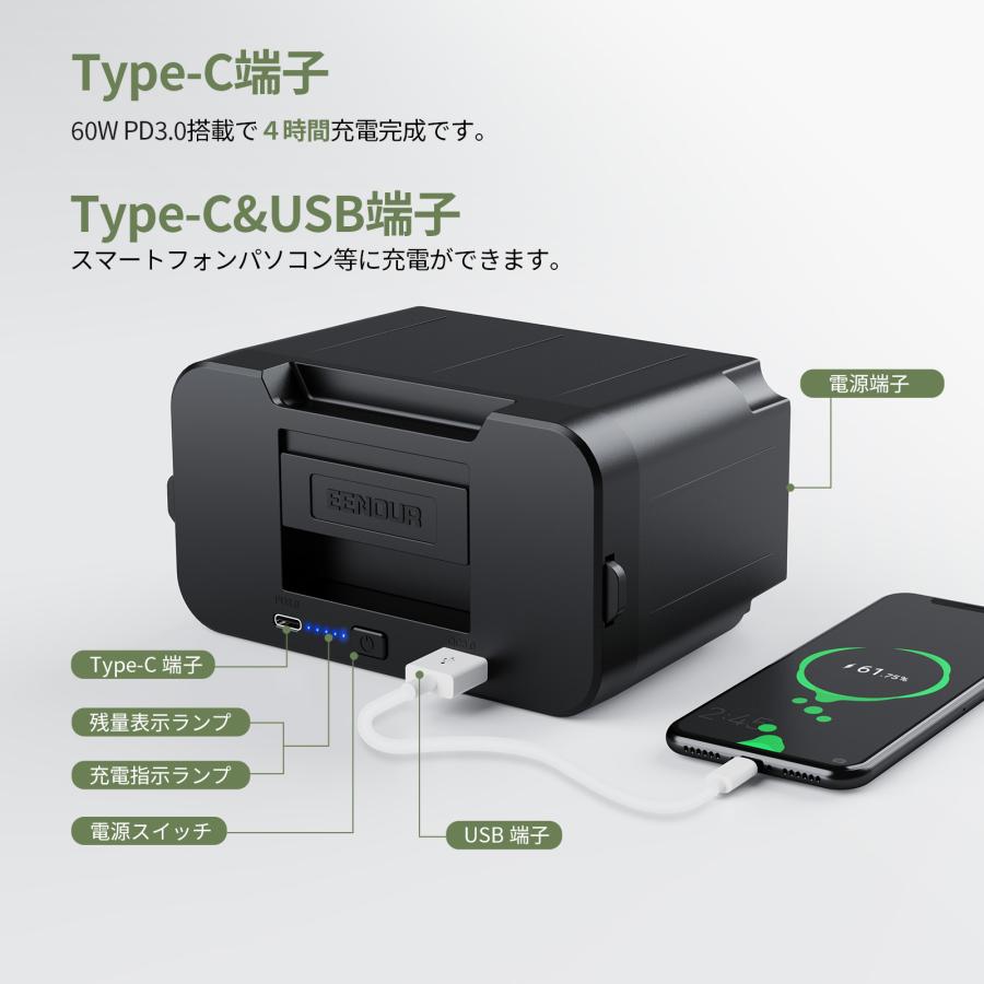 EENOUR ポータブル冷蔵庫 車載冷蔵庫 10L バッテリー内蔵可能 -20℃〜10