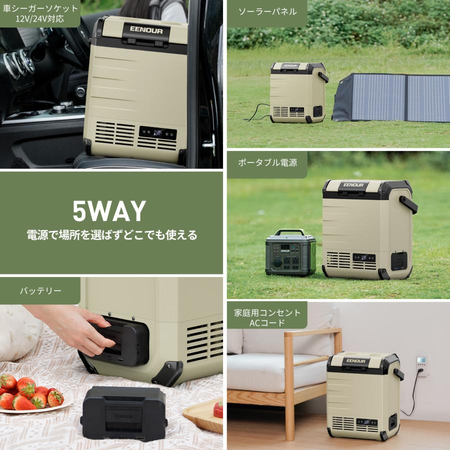 EENOUR ポータブル冷蔵庫 車載冷蔵庫 10L バッテリー付き 小型
