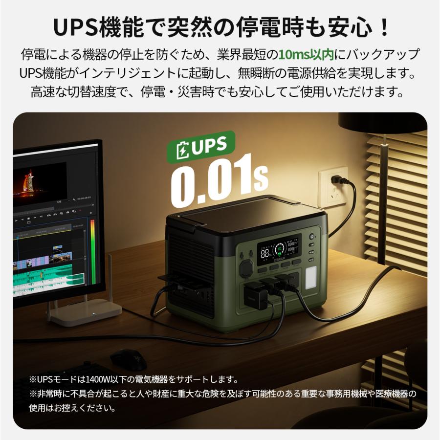 EENOUR 爆買+11%付与 2点セット ポータブル電源 P1500PLUS 1536Wh