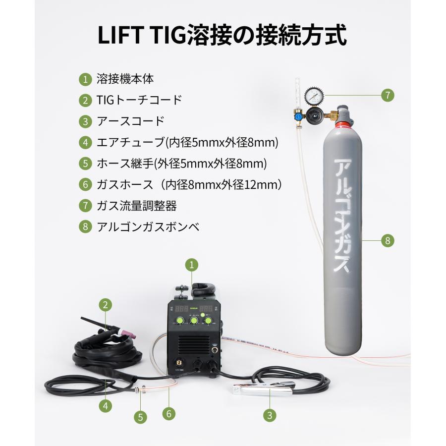 EENOUR 半自動溶接機用トーチコード LIFT TIG溶接用 MIG120L MIG140P