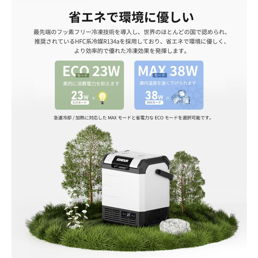 EENOUR 冷温庫 ポータブル冷蔵庫 10L バッテリー付き 車載冷蔵庫