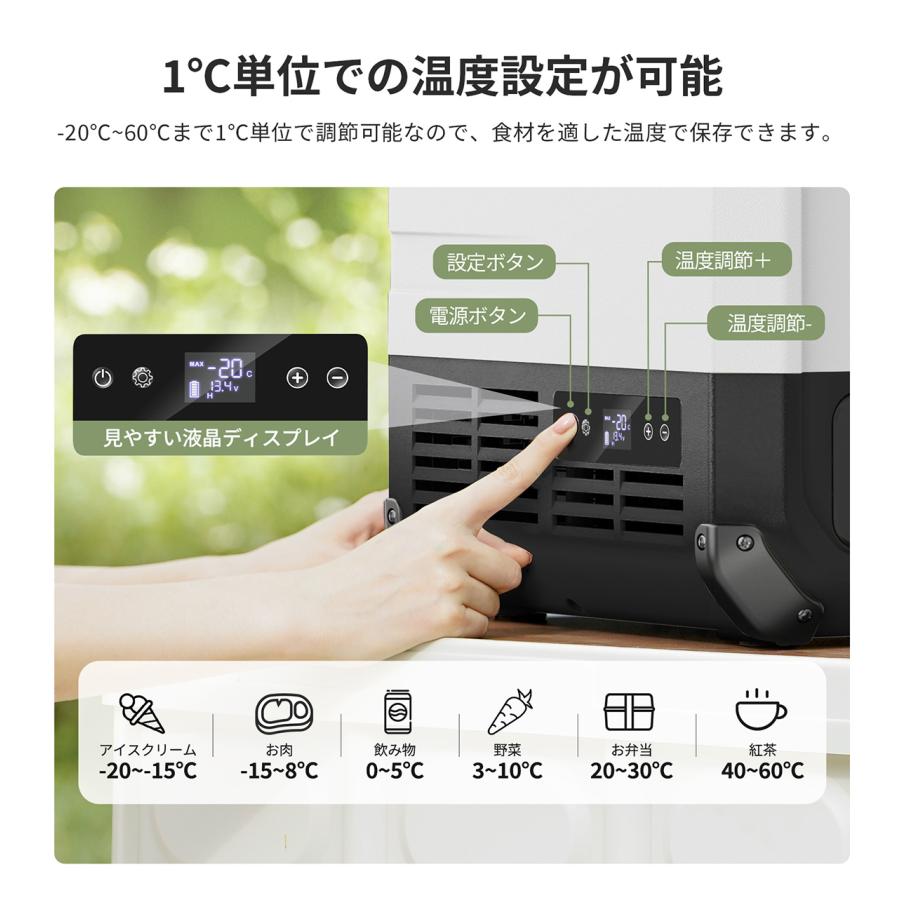 ポータブル冷蔵庫 車載冷蔵庫 冷温庫 EENOUR 10L D10PRO 小型 -20℃~60℃ 【層】 バッテリーセット 防災グッズ