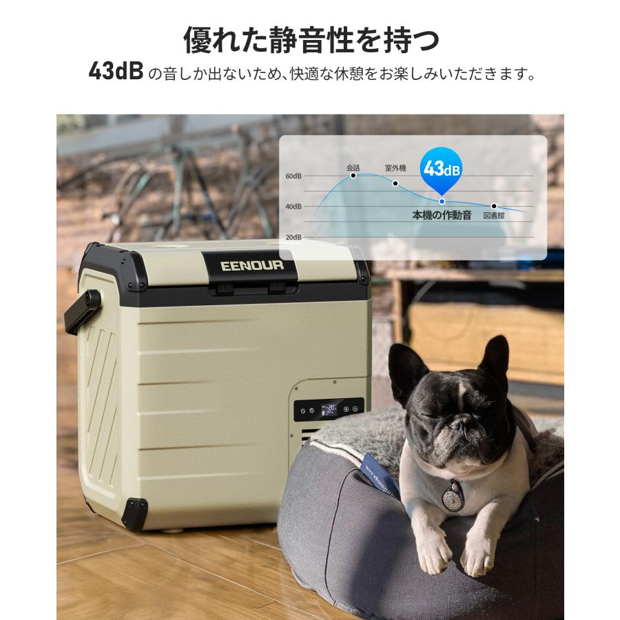 EENOUR 車載冷蔵庫 ポータブル冷蔵庫 18L バッテリー内蔵可能 冷凍庫