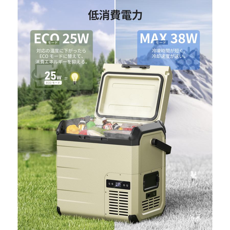 EENOUR 車載冷蔵庫 ポータブル冷蔵庫 18L バッテリー内蔵可能 冷凍庫