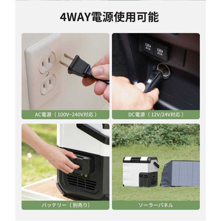 EENOUR ポータブル冷蔵庫 冷温庫 18L 車載冷蔵庫 バッテリー付きセット