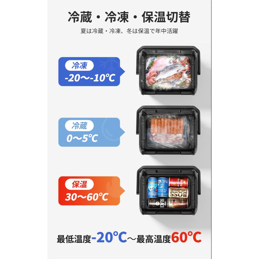 EENOUR ポータブル冷蔵庫 冷温庫 18L 車載冷蔵庫 バッテリー付きセット -20℃~60℃ コードレス冷温庫 保冷保温庫 保温庫 温冷庫 加熱 一人暮らし D18PRO | EENOUR | 03