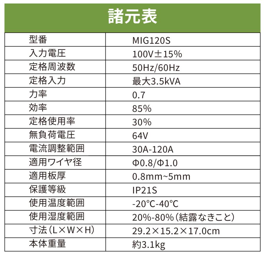 EENOUR 半自動溶接機 100V 120A IGBT制御 ノンガス デジタル表示 使用率30％ 初心者 家庭用 DIY工具 イーノウ MIG120S 爆買の画像