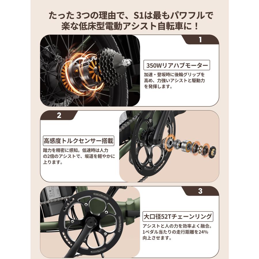 EENOUR 【在庫一掃 バッテリー2個付】 電動アシスト自転車 電動自転車
