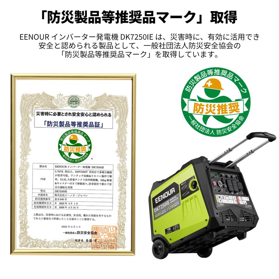 EENOUR 「7時間限定☆P20倍UP」 インバーター発電機 発電機