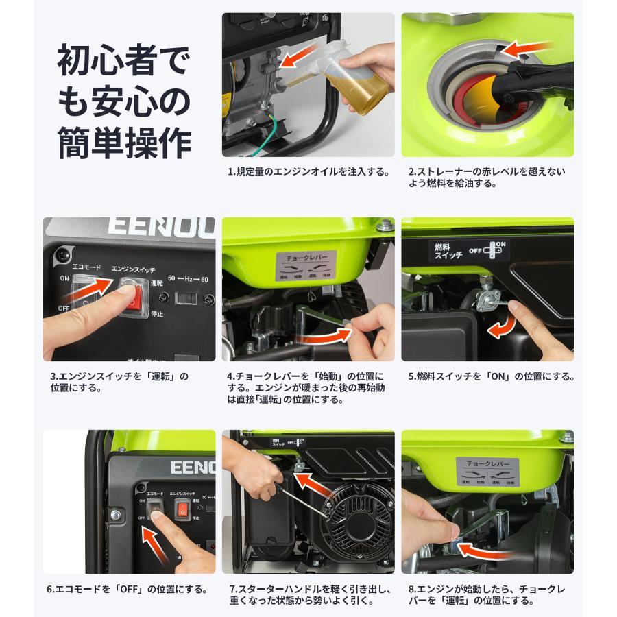 EENOUR 「激安値販売中」 インバーター発電機 EENOUR GT4500iO-3