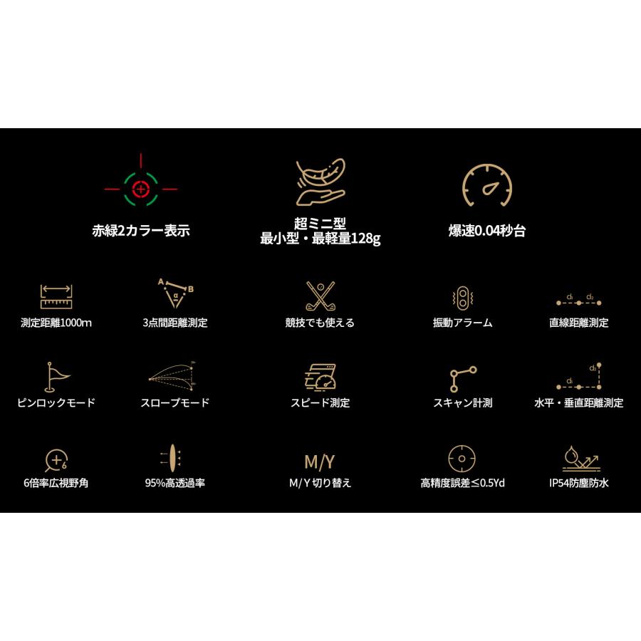 EENOUR ○今平プロ推薦○[赤緑OLED] SILLAID ゴルフ距離計 VM2