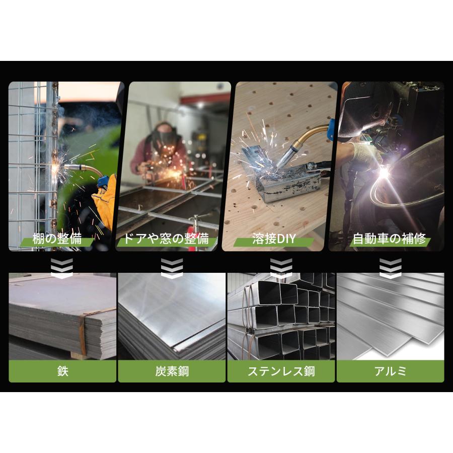 EENOUR 半自動溶接機 パルス溶接機 100V/200V兼用 アルミ溶接 1台5役 使用率60％ 160A ガス/ノンガスMIG MMA TIG溶接 プロ者 工事用 DIY MIG160P 爆買の画像