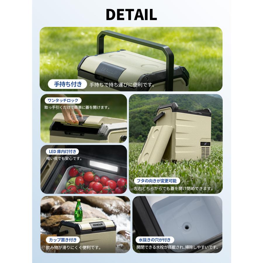 23L ポータブル冷蔵庫　車載冷蔵庫 EENOUR 車載冷蔵庫 ポータブル冷蔵庫 23L バッテリーセット バッテリー