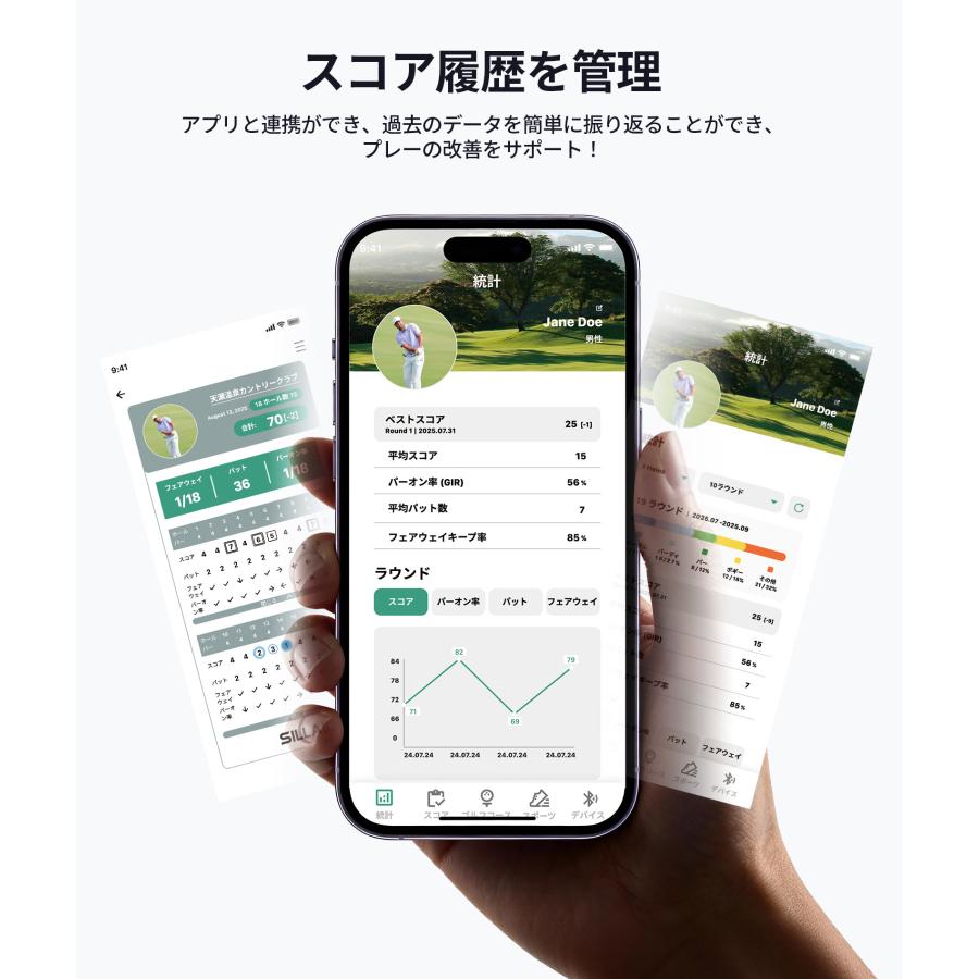 EENOUR GPSナビ ゴルフウォッチ ゴルフ距離計腕時計 腕時計型 1.43