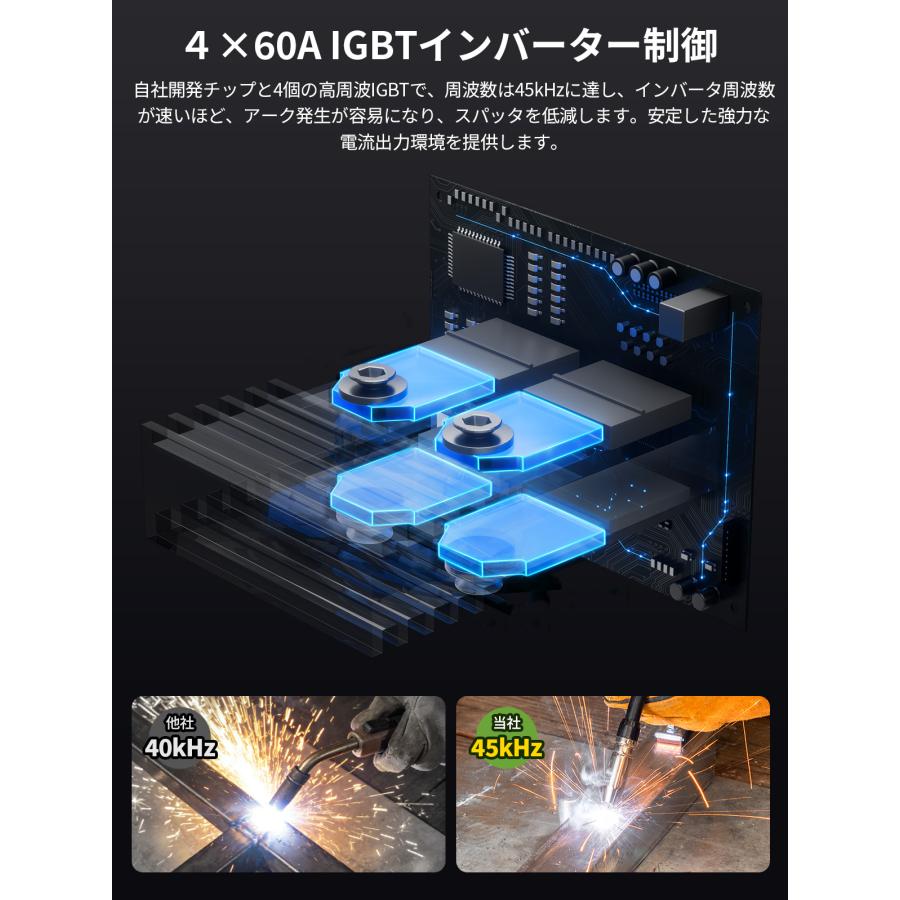EENOUR 新入荷 半自動溶接機 100V 200V 兼用 140A 使用率60％ EENOUR