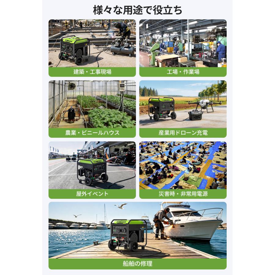 EENOUR 「三相200V・単相100V/200V対応」 三相発電機 インバーター制御