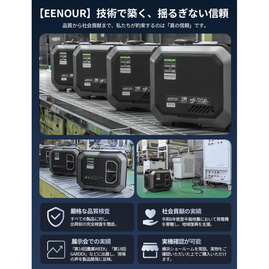 EENOUR カバー進呈 インバーター発電機 最大4.0kVA 25.5kg最軽量