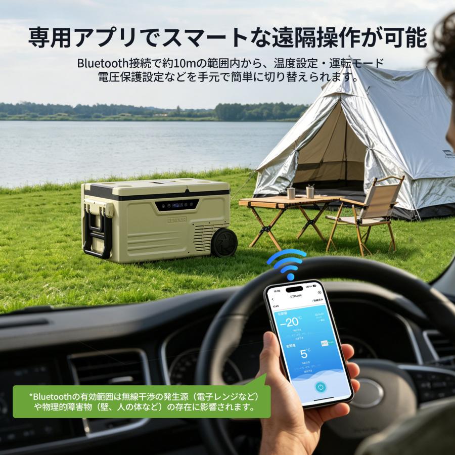 EENOUR ポータブル冷蔵庫 車載冷蔵庫 38L 48L 58L 大容量 バッテリー