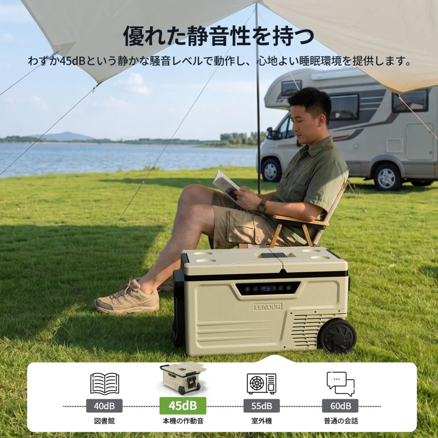 EENOUR ポータブル冷蔵庫 38L 48L 58L 車載冷蔵庫 大容量 バッテリー