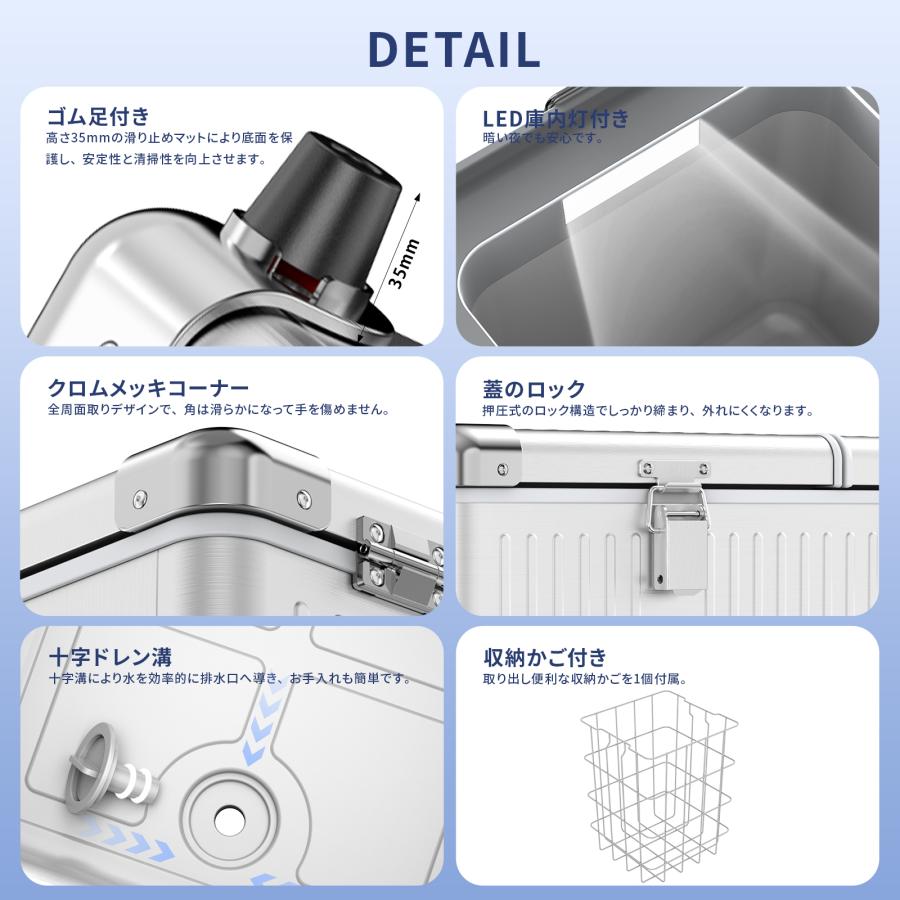 EENOUR ポータブル冷蔵庫 アルミ外装 車載冷蔵庫 25L 32L 42L 52L 2室