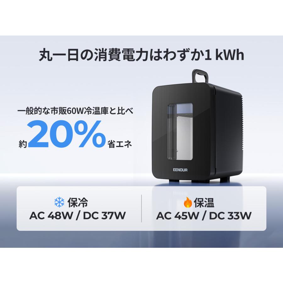EENOUR ポータブル冷蔵庫 車載冷蔵庫 冷温庫 10L 保冷保温 ミニ 軽量