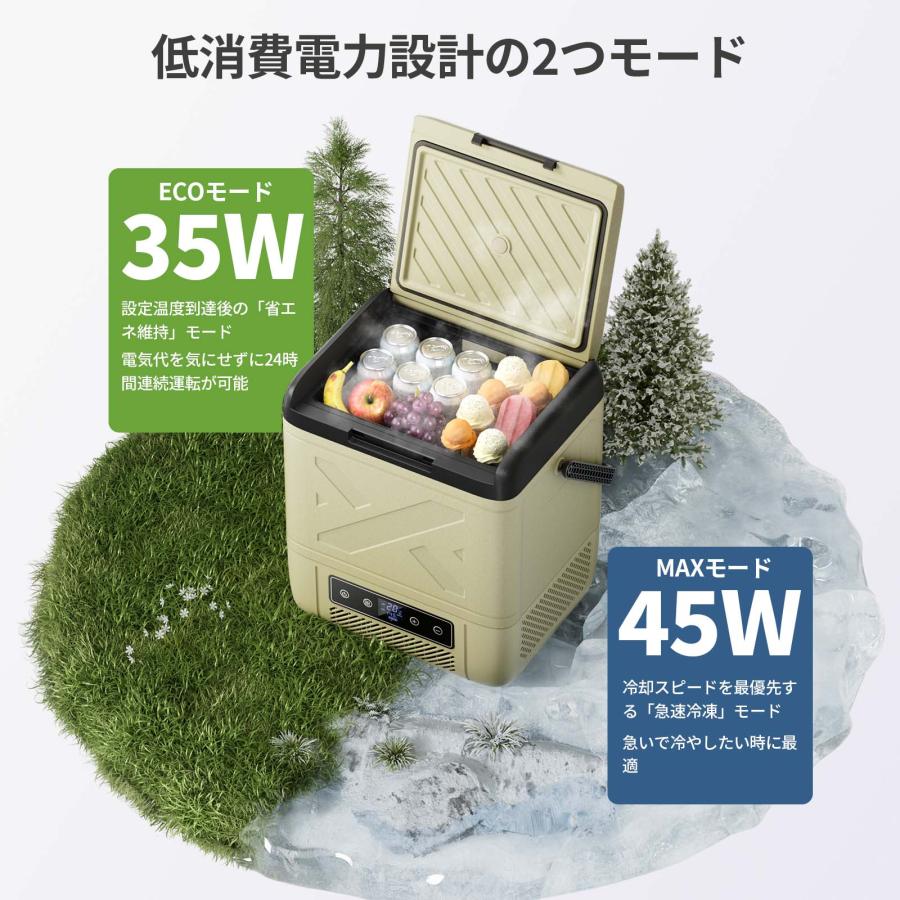 EENOUR 車載冷蔵庫 20L ポータブル冷蔵庫 バッテリー内蔵可能