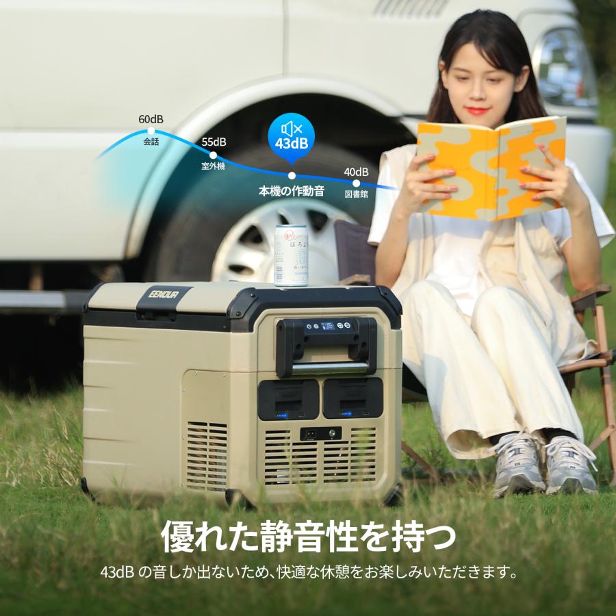 ブラックフライデー最終12時間 EENOUR ポータブル冷蔵庫 車載冷蔵庫 35L 45L バッテリー内蔵可能 急速冷却 大容量 冷凍庫 防災グッズ 車載用 家庭用 D35 D45 | EENOUR | 15