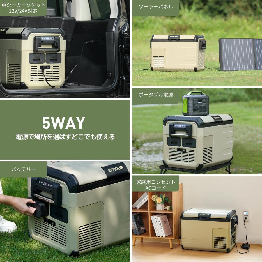 ブラックフライデー最終12時間 EENOUR ポータブル冷蔵庫 車載冷蔵庫 35L 45L バッテリー内蔵可能 急速冷却 大容量 冷凍庫 防災グッズ 車載用 家庭用 D35 D45 | EENOUR | 19