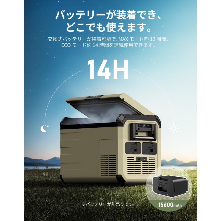 ブラックフライデー最終12時間 EENOUR ポータブル冷蔵庫 車載冷蔵庫 35L 45L バッテリー内蔵可能 急速冷却 大容量 冷凍庫 防災グッズ 車載用 家庭用 D35 D45 | EENOUR | 09