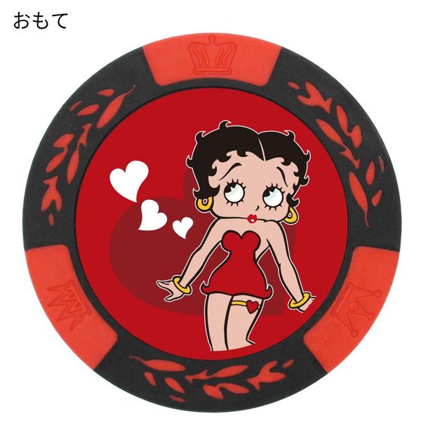 Betty Boop ベティーブープ チップマーカー レッド MK0318 送料無料 キャラクター アニメ ゴルフ カジノマーカー ボールマーカー グッズ HTCゴルフ ホクシン交易 | HTCゴルフ オリジナル | 01