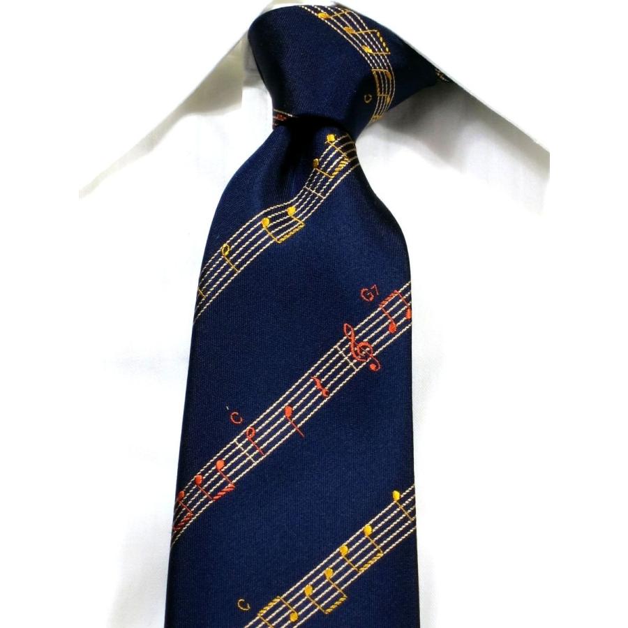 ネクタイ 音楽楽譜ストライプ柄 紺オレンジ 商品番号 On 105 On 105 E Tie Shop 通販 Yahoo ショッピング