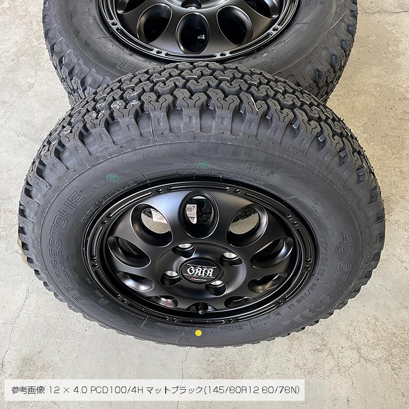 BRIDGESTONE 604V 145/80R12 80/78N ガイアクロス 12×4.0 マット BRIDGESTONE 604V 145/80R12 80/78N ガイアクロス 12×4.0 マット