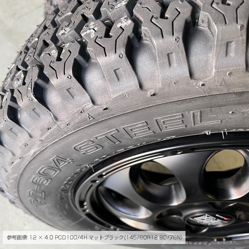 BRIDGESTONE 604V 145/80R12 80/78N ガイアクロス 12×4.0 マット BRIDGESTONE 604V 145/80R12 80/78N ガイアクロス 12×4.0 マット