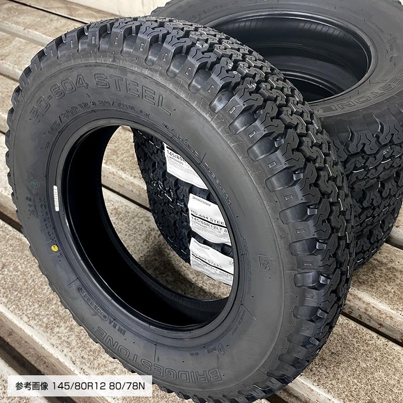 604V 145/80R12 80/78N ガイアクロス 12×4.0 マットブラック 4本ホイールセット ブリヂストン RD-604 STEEL (145R12 6PR 互換)｜e-tireshop｜09