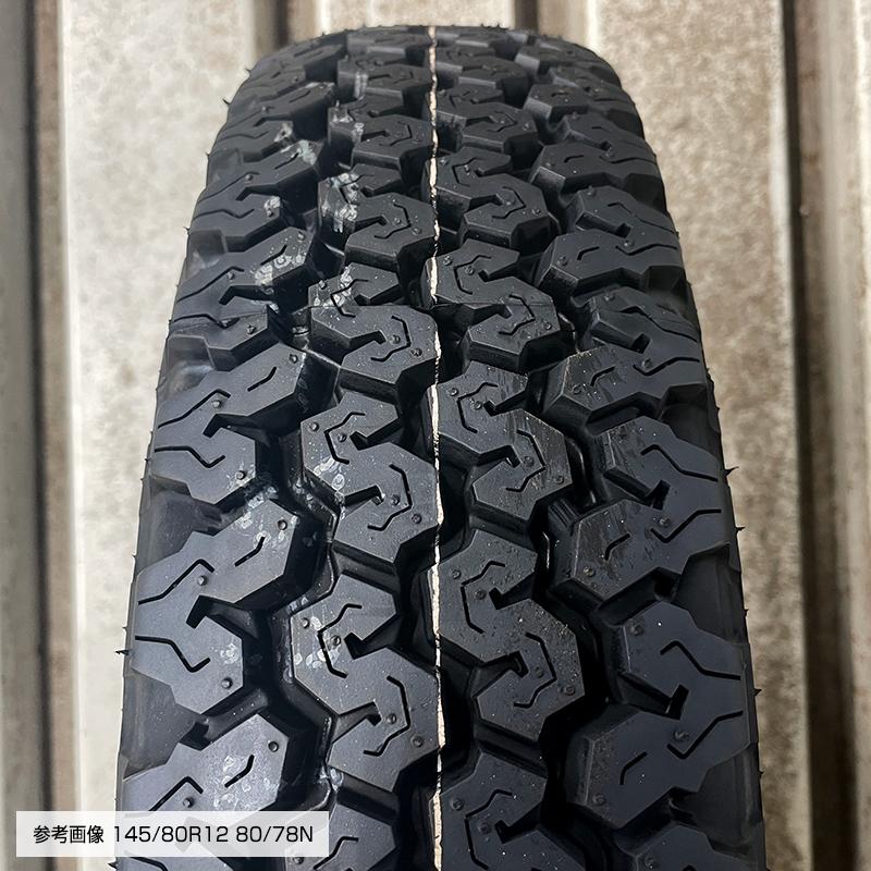 604V 145/80R12 80/78N ザインSS 12×3.5 ソリッドブラック 4本ホイールセット ブリヂストン RD-604 STEEL (145R12 6PR 互換)｜e-tireshop｜15