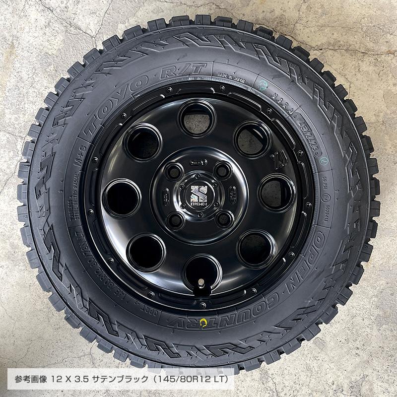 キャリィ/エブリィ オープンカントリー RT 145/80R12 LT + エクストリームＪ KK03 12×3.50B PCD100/4 +45 JWL-T 4本 ホイールセット｜e-tireshop｜02