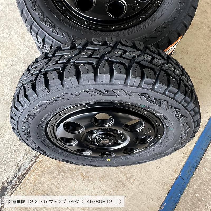 キャリィ/エブリィ オープンカントリー RT 145/80R12 LT + エクストリームＪ KK03 12×3.50B PCD100/4 +45 JWL-T 4本 ホイールセット｜e-tireshop｜03