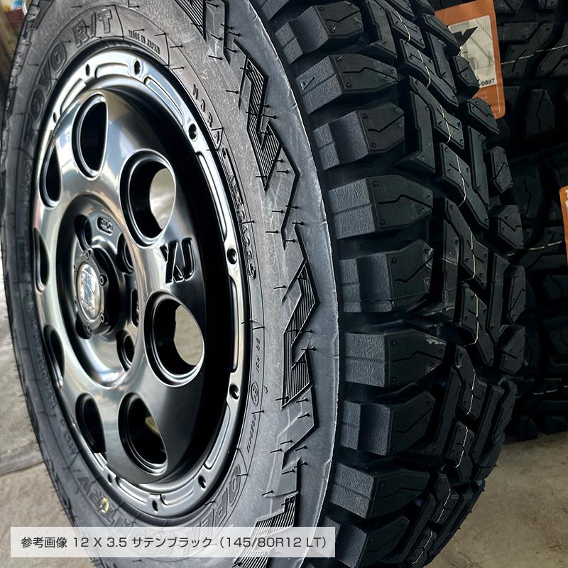 キャリィ/エブリィ オープンカントリー RT 145/80R12 LT + エクストリームＪ KK03 12×3.50B PCD100/4 +45 JWL-T 4本 ホイールセット｜e-tireshop｜07